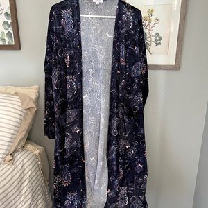 Lularoe paisley navy duster size XL